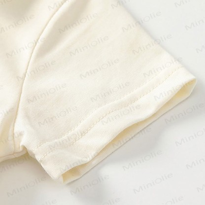 Baby Beige Fish Print Short Sleeves Romper - image 5