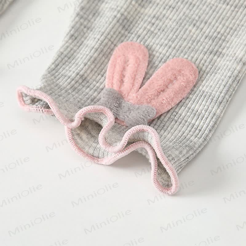 Baby Girls Bunny Ear Ruffle Hem Leggings - image 9