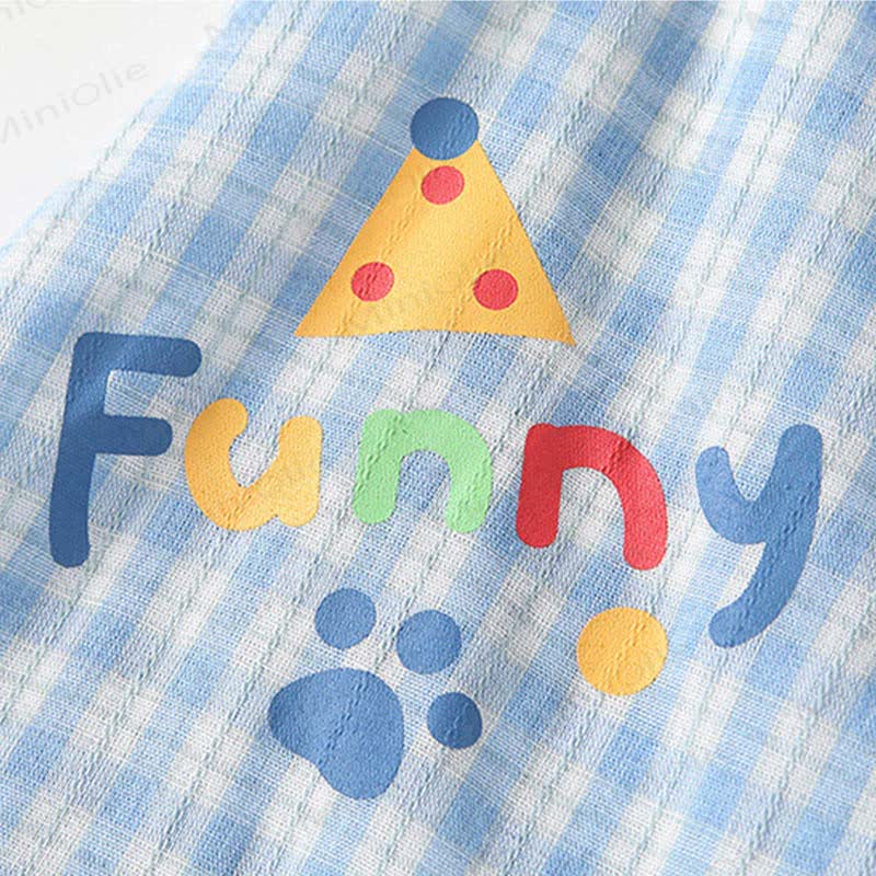 Baby Dog Print Gingham Sleeveless Romper - image 5