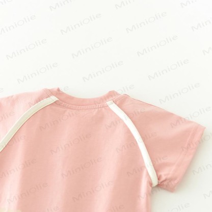 Baby Contrast Trim Top and Shorts 2-Piece Set - image 5