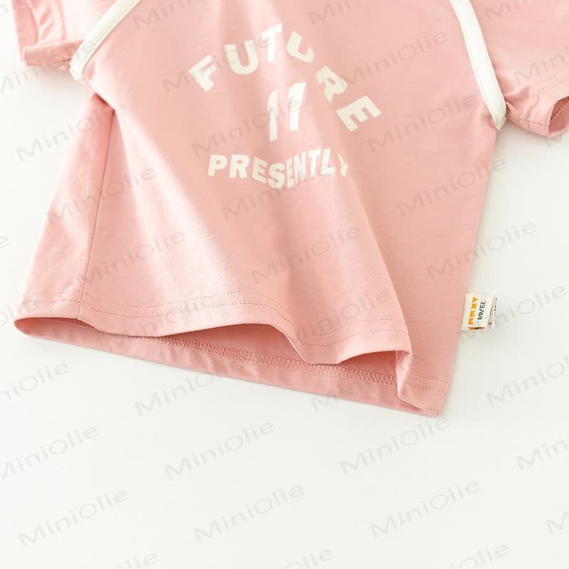 Baby Contrast Trim Top and Shorts 2-Piece Set - image 4