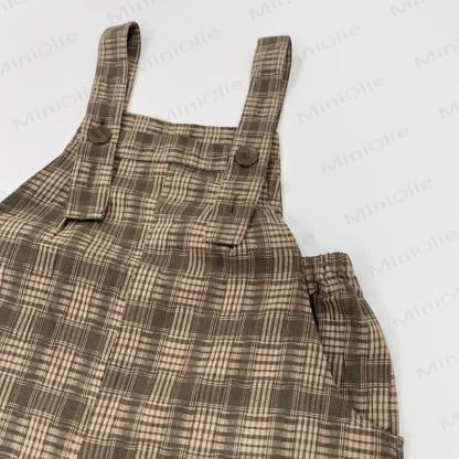 Baby Toddler Vintage Plaid Sleeveless Overalls - image 3