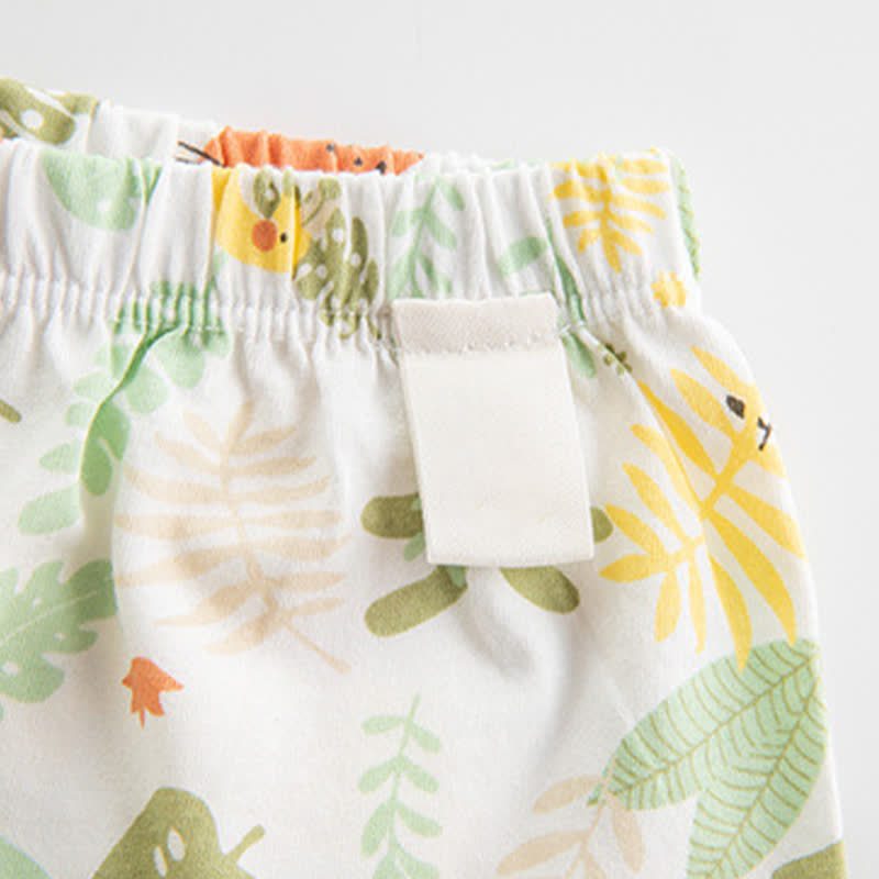 Baby White Cartoon Print Cuffed Pants - image 6