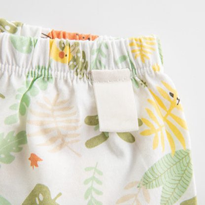 Baby White Cartoon Print Cuffed Pants - image 6