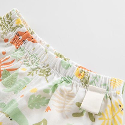 Baby White Cartoon Print Cuffed Pants - image 5