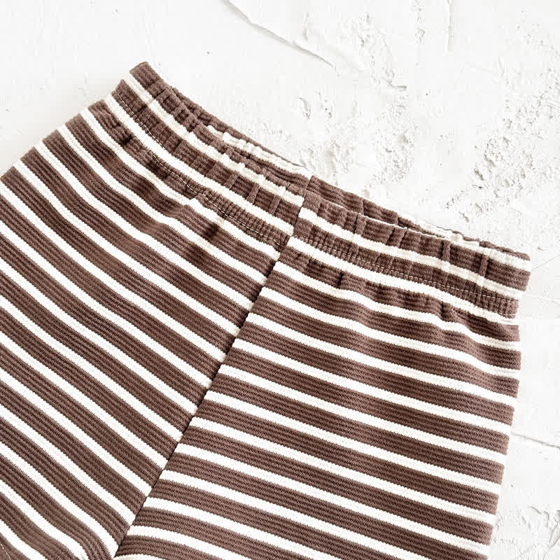Baby Waffle Croissant Print Tee and Striped Shorts 2-Piece Set - image 5
