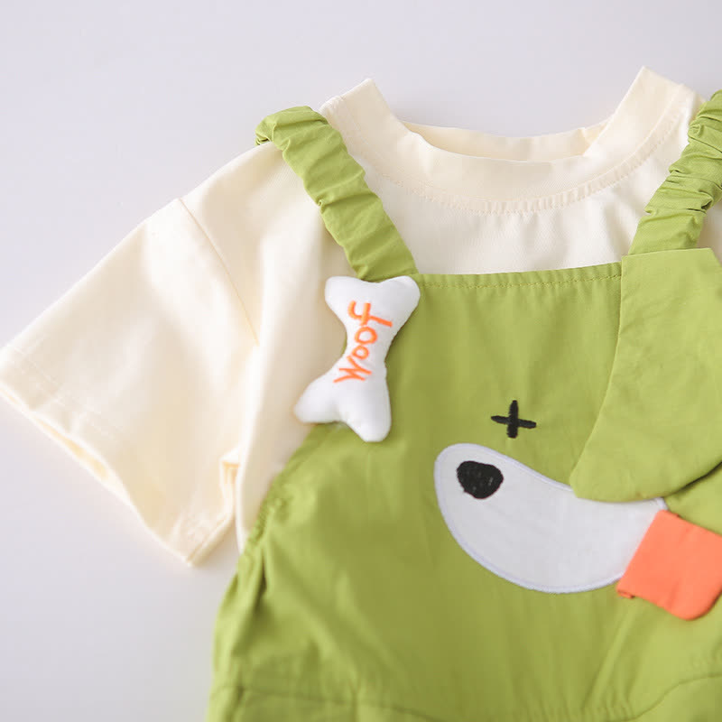 Toddler Ruffle Strap Duck Overalls and T-Shirt 2-Piece Set - image 6