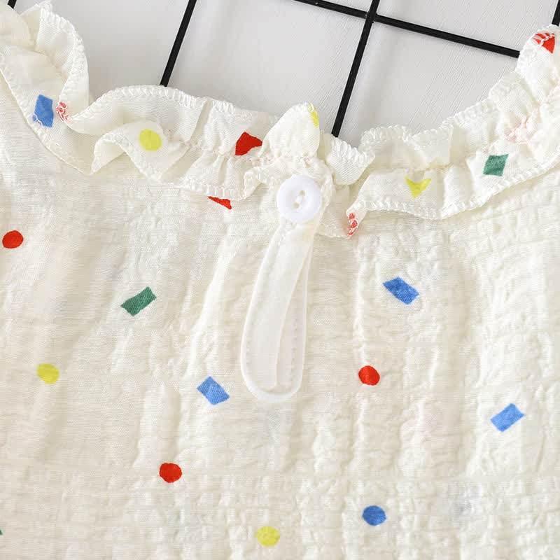 Toddler Girl White Summer Flutter Sleeve Dress - image 7