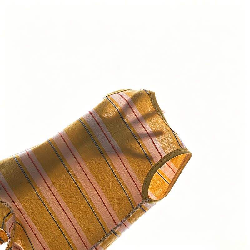 Baby Soft Striped Animal Patch Romper - image 5