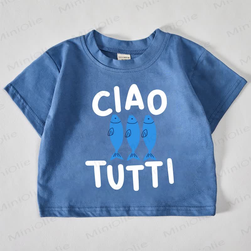 CIAO TUTTI Baby Fish Blue T-shirt - Blue - 18-24M - image 1