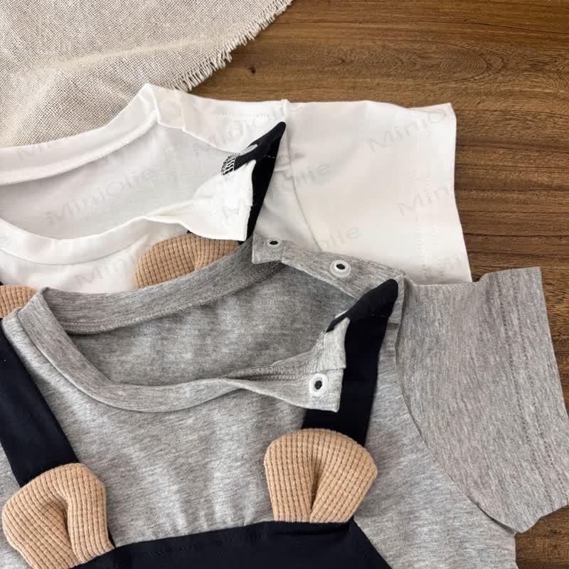 Baby Boys Bear Pocket Romper - image 4