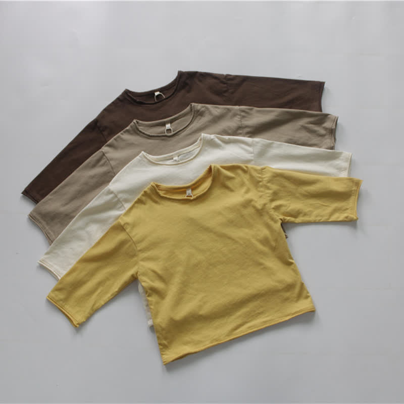 Toddler Baby Solid Color Crew Neck Long Sleeve Tee - image 6