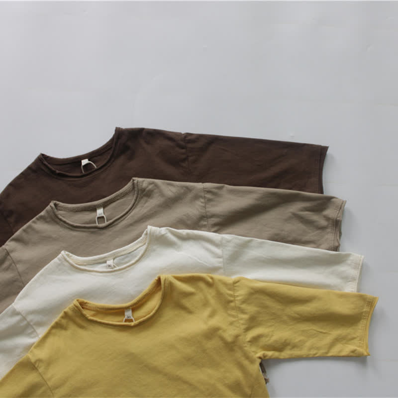 Toddler Baby Solid Color Crew Neck Long Sleeve Tee - image 7