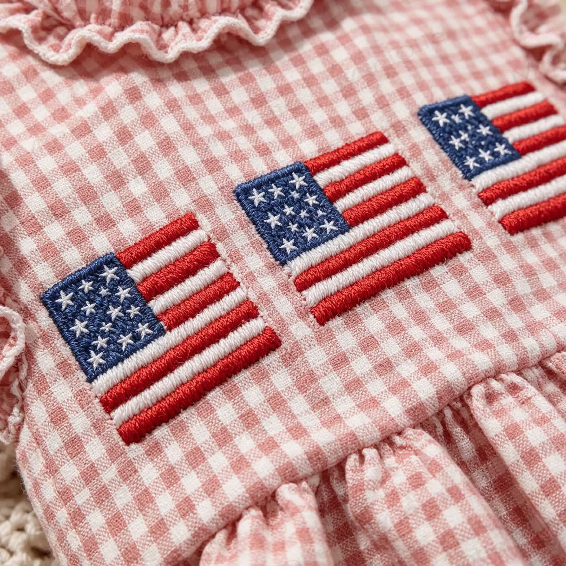 Baby Girl Pink Gingham Sleeveless Set - image 4