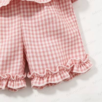 Baby Girl Pink Gingham Sleeveless Set - image 6