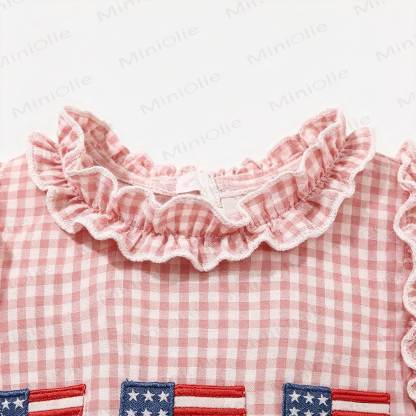 Baby Girl Pink Gingham Sleeveless Set - image 3