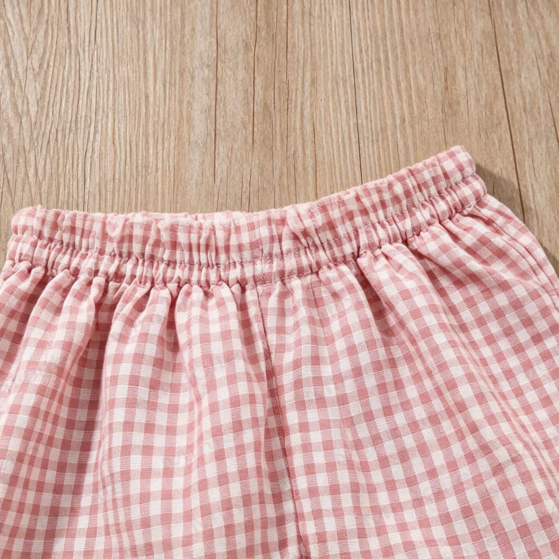 Baby Girl Pink Gingham Sleeveless Set - image 5