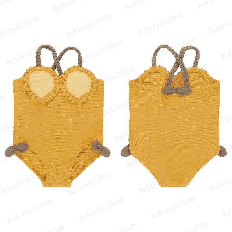Toddler Girls Fruit Collection Swim Bodysuit - Yellow - 4-5T - image 2