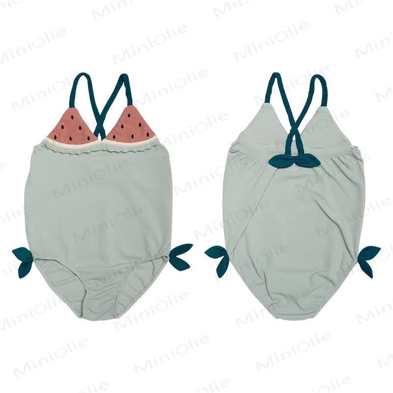 Toddler Girls Fruit Collection Swim Bodysuit - Green - 4-5T - image 3