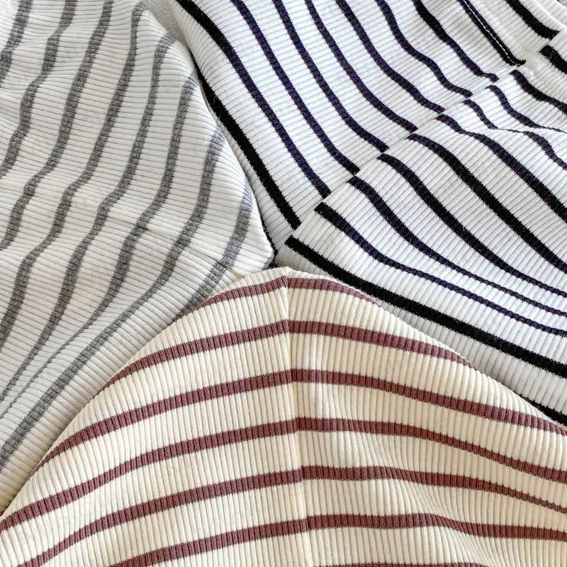 Baby Girls Ribbed Stripe Leggings - image 5