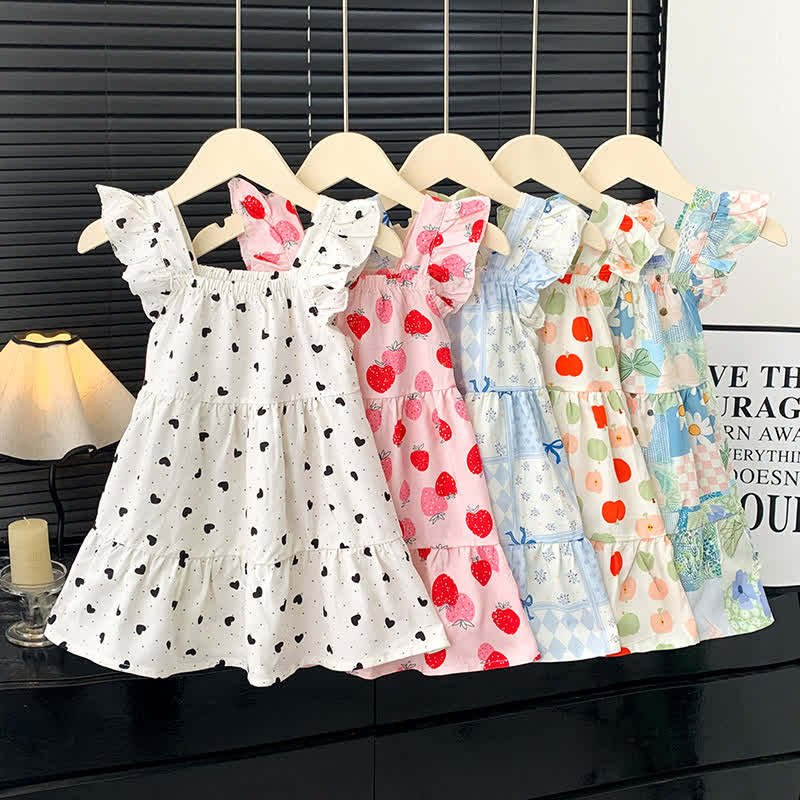 Toddler Girl Ruffle Flutter Sleeve Dress - image 1
