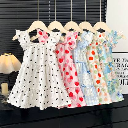 Toddler Girl Ruffle Flutter Sleeve Dress - image 1