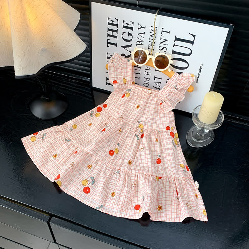 Toddler Girl Ruffle Flutter Sleeve Dress - Pink Cherry - 10-11T - image 21