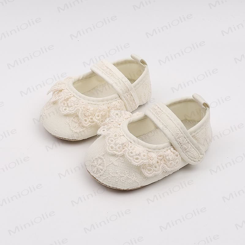Baby Girl Cotton Lace Embroidered Shoes - image 2