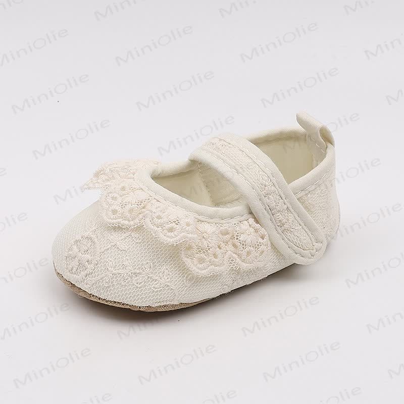 Baby Girl Cotton Lace Embroidered Shoes - image 4
