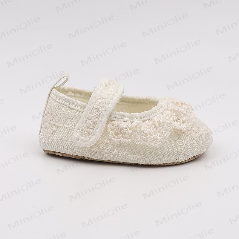 Baby Girl Cotton Lace Embroidered Shoes - image 5