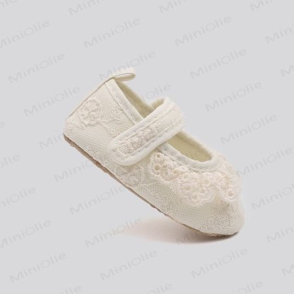 Baby Girl Cotton Lace Embroidered Shoes - image 6