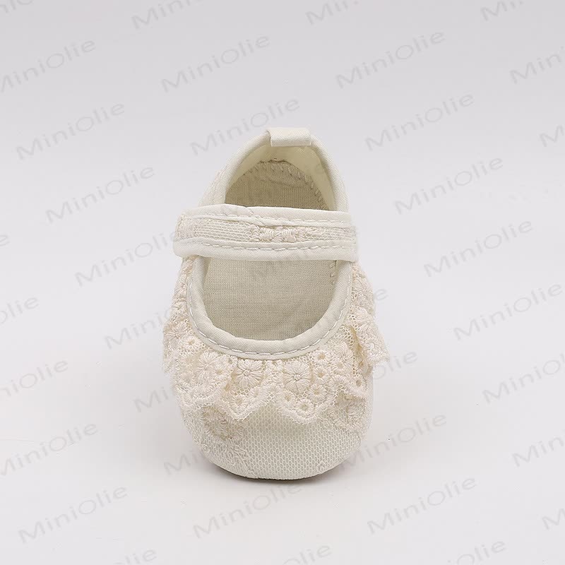 Baby Girl Cotton Lace Embroidered Shoes - image 7