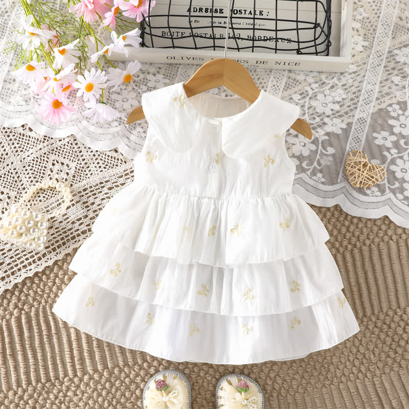 Baby Toddler Girl Bows Sleeveless Dress - Yellow Bows - 3-4T - image 1