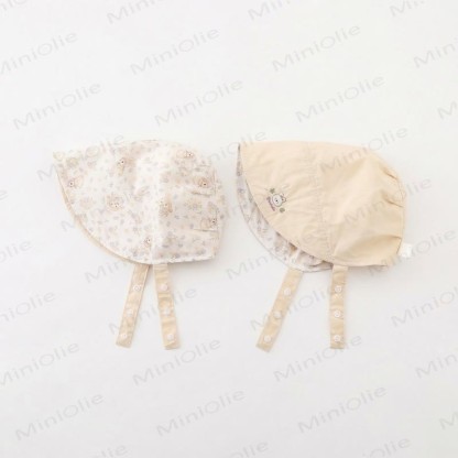 Baby Reversible Sun Protection Hat - Beige Bunny - 8-24M - image 7