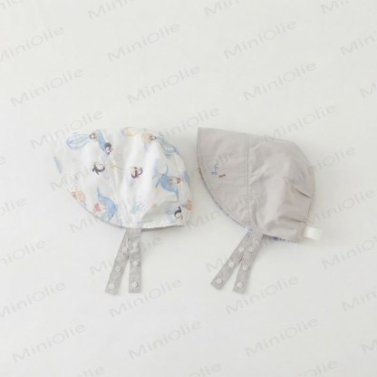 Baby Reversible Sun Protection Hat - Grey Whale - 8-24M - image 9