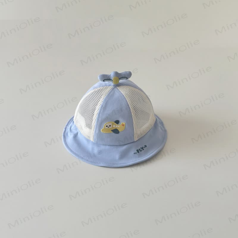 Baby Airplane Bucket Hat - Blue - 3-20M - image 8