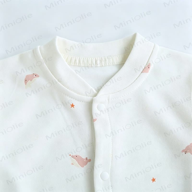Baby Cotton Fox Print Romper - image 2