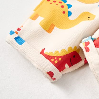 Baby Toddler Dinosaur Beige Pocket Overalls - image 5