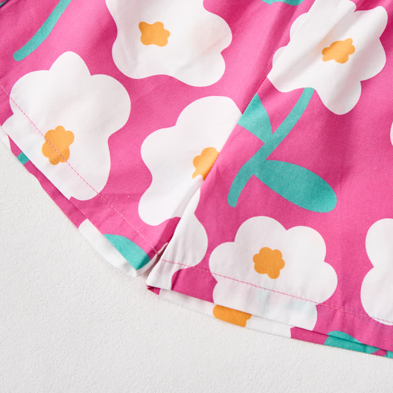 Baby Toddler Pink Daisy Print Sleeveless 2-piece Set - image 4