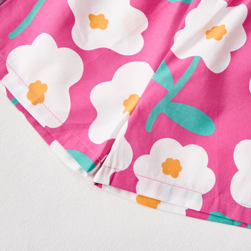 Baby Toddler Pink Daisy Print Sleeveless 2-piece Set - image 4