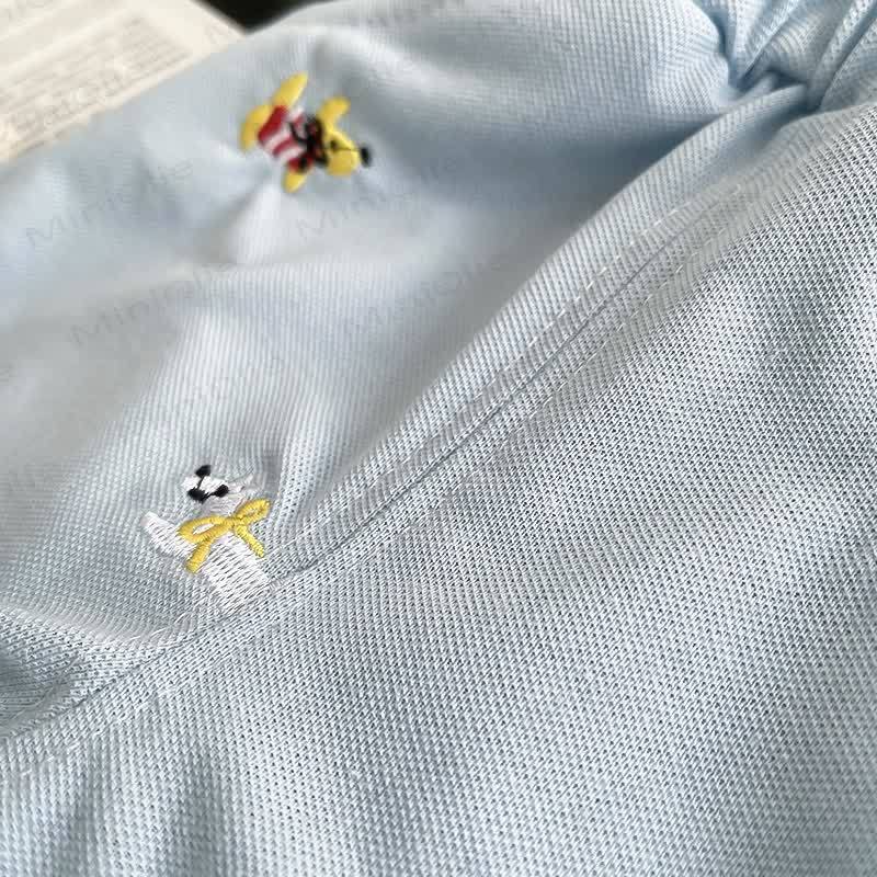 Toddler Boys Dog Embroidered Polo Shirt and Shorts 2-Piece Set - image 8
