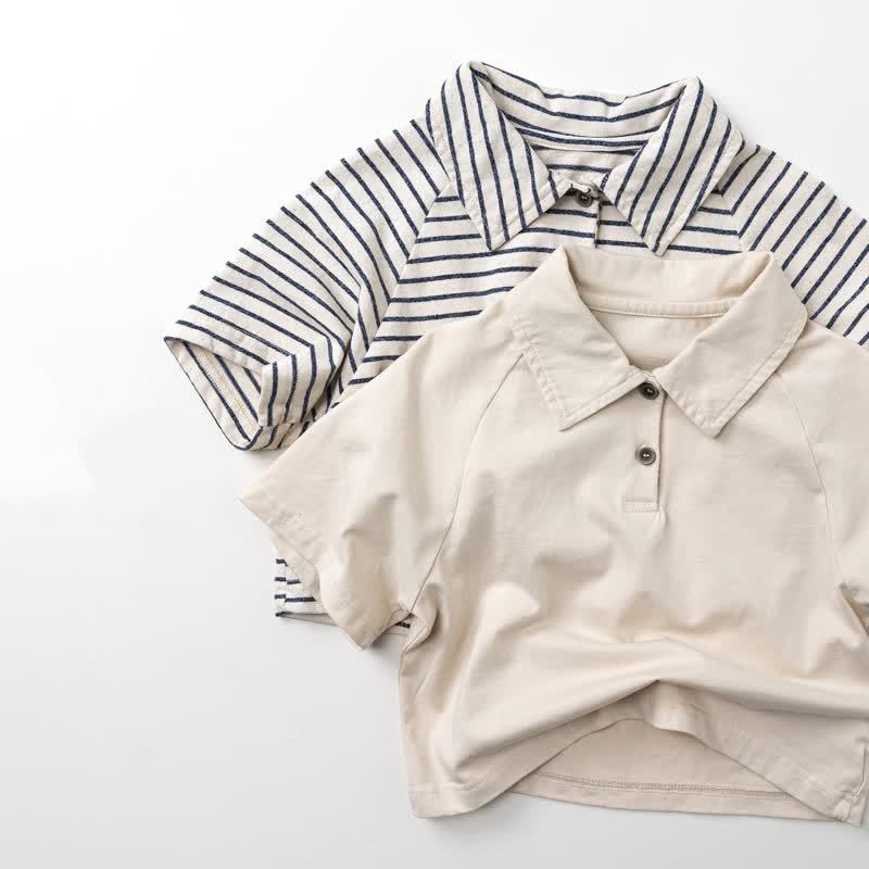 Toddler Baby Boy Striped/Solid Color Polo T-Shirt - image 5
