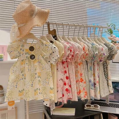 Toddler Girl Full Print Short Sleeve Dress - image 1