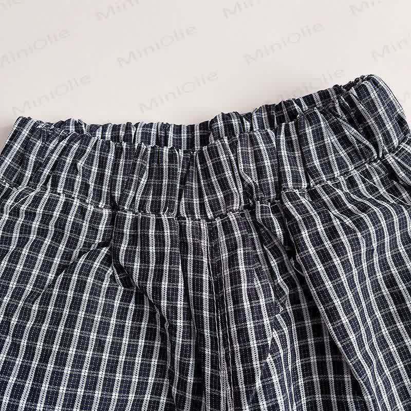 Toddler Boys Cartoon Dog Print Shirt and Gingham Pants 2 Piece Set - image 5