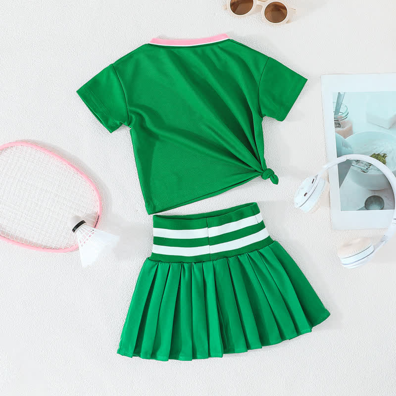 NEWYORK USA Baby Girl Top and Skirt 2-piece Sporty Set - image 2