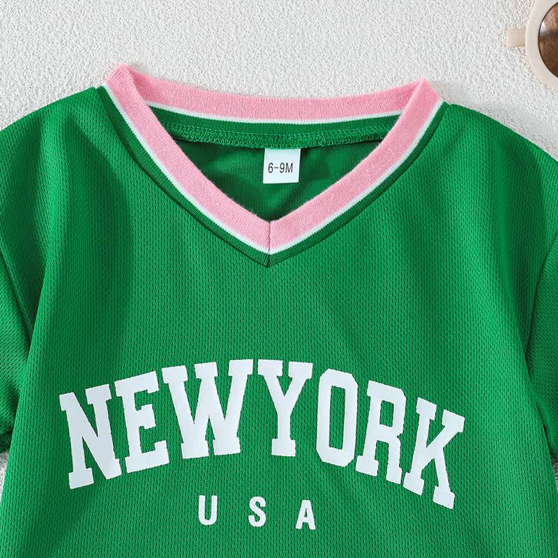 NEWYORK USA Baby Girl Top and Skirt 2-piece Sporty Set - image 9