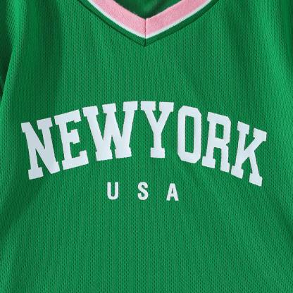 NEWYORK USA Baby Girl Top and Skirt 2-piece Sporty Set - image 11