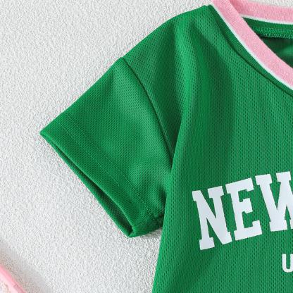NEWYORK USA Baby Girl Top and Skirt 2-piece Sporty Set - image 10