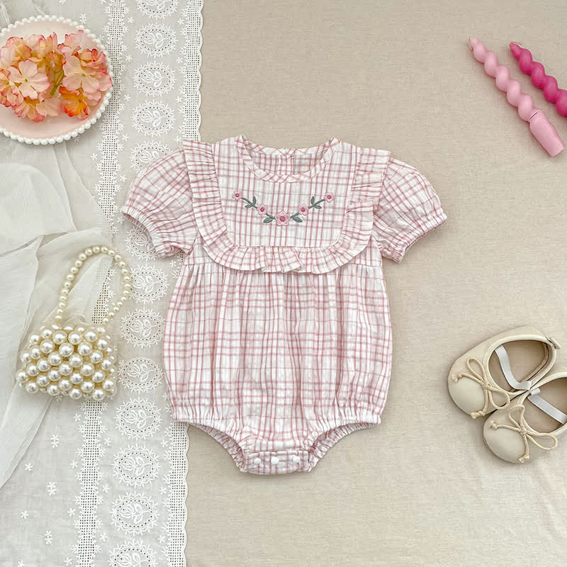 Baby Girl Pink Gingham Floral Dress/Bodysuit - Bodysuit - 18-24M - image 4