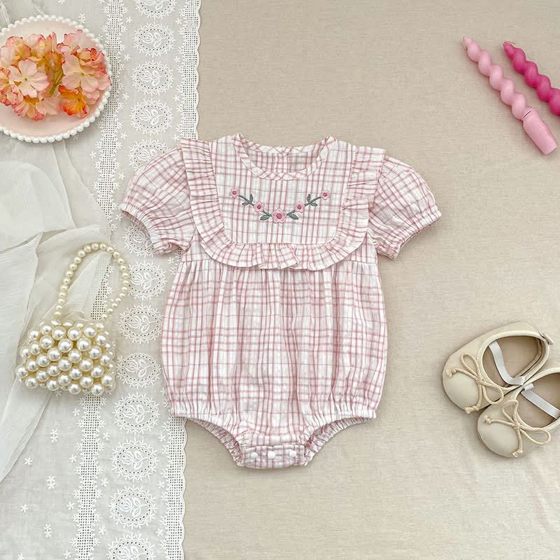 Baby Girl Pink Gingham Floral Dress/Bodysuit - Bodysuit - 18-24M - image 4